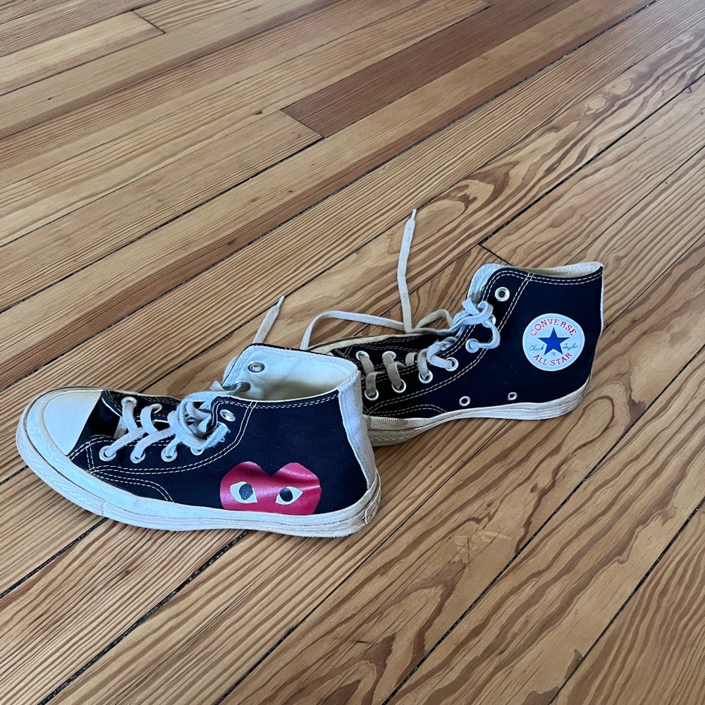 Converse Black and White High-Top Sneakers Classic Design